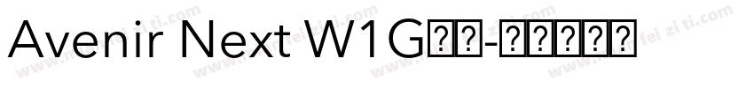 Avenir Next W1G字体字体转换